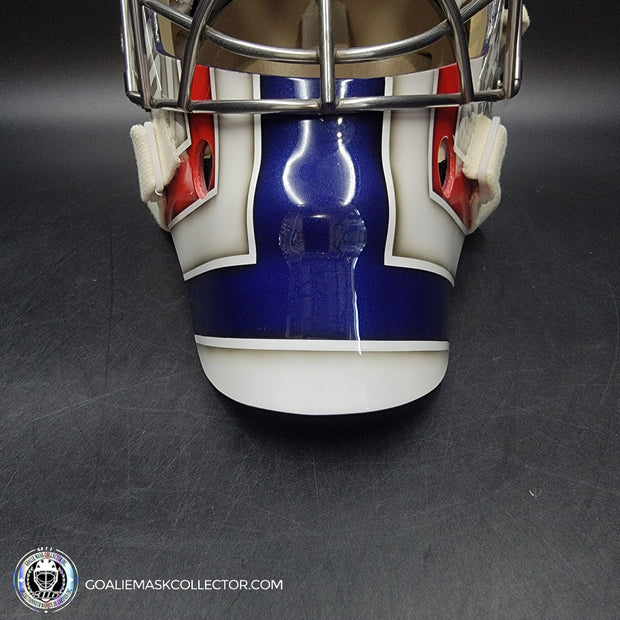 Connor Hellebuyck Signed Goalie Mask Winnipeg 2016 Heritage Blue Signature Edition