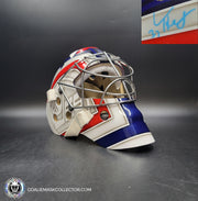Connor Hellebuyck Signed Goalie Mask Winnipeg 2016 Heritage Blue Signature Edition