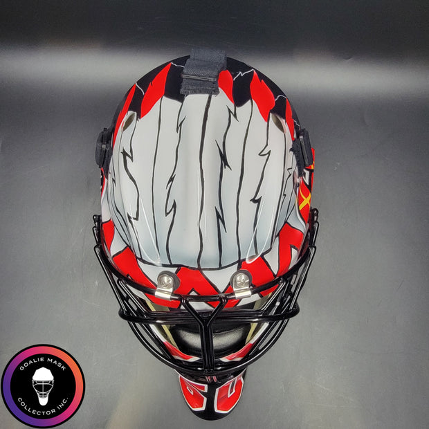 Corey Crawford Goalie Mask Unsigned 2015 Chicago Black Edition Cup Winning Tribute