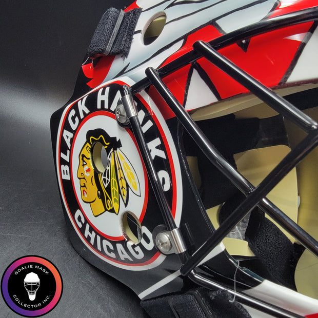 Corey Crawford Goalie Mask Unsigned 2015 Chicago Black Edition Cup Winning Tribute