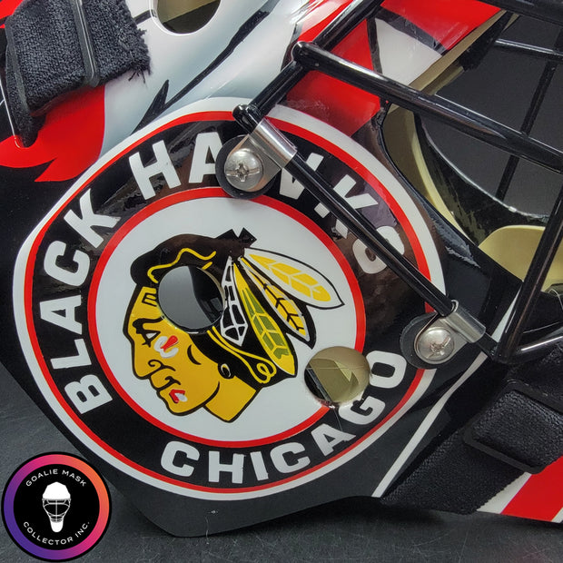 Corey Crawford Goalie Mask Unsigned 2015 Chicago Black Edition Cup Winning Tribute