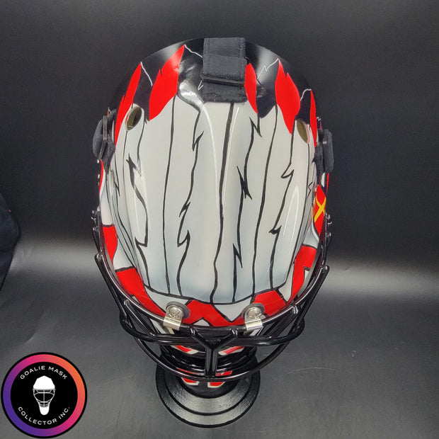 Corey Crawford Goalie Mask Unsigned 2015 Chicago Black Edition Cup Winning Tribute