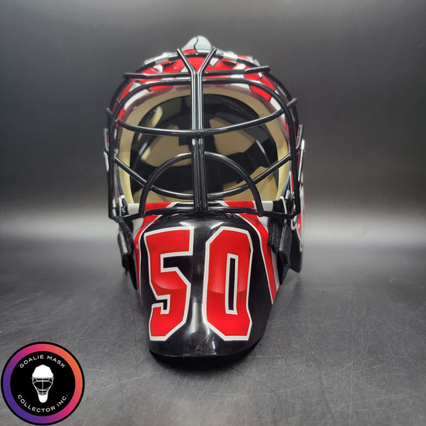 Corey Crawford Goalie Mask Unsigned 2015 Chicago Black Edition Cup Winning Tribute
