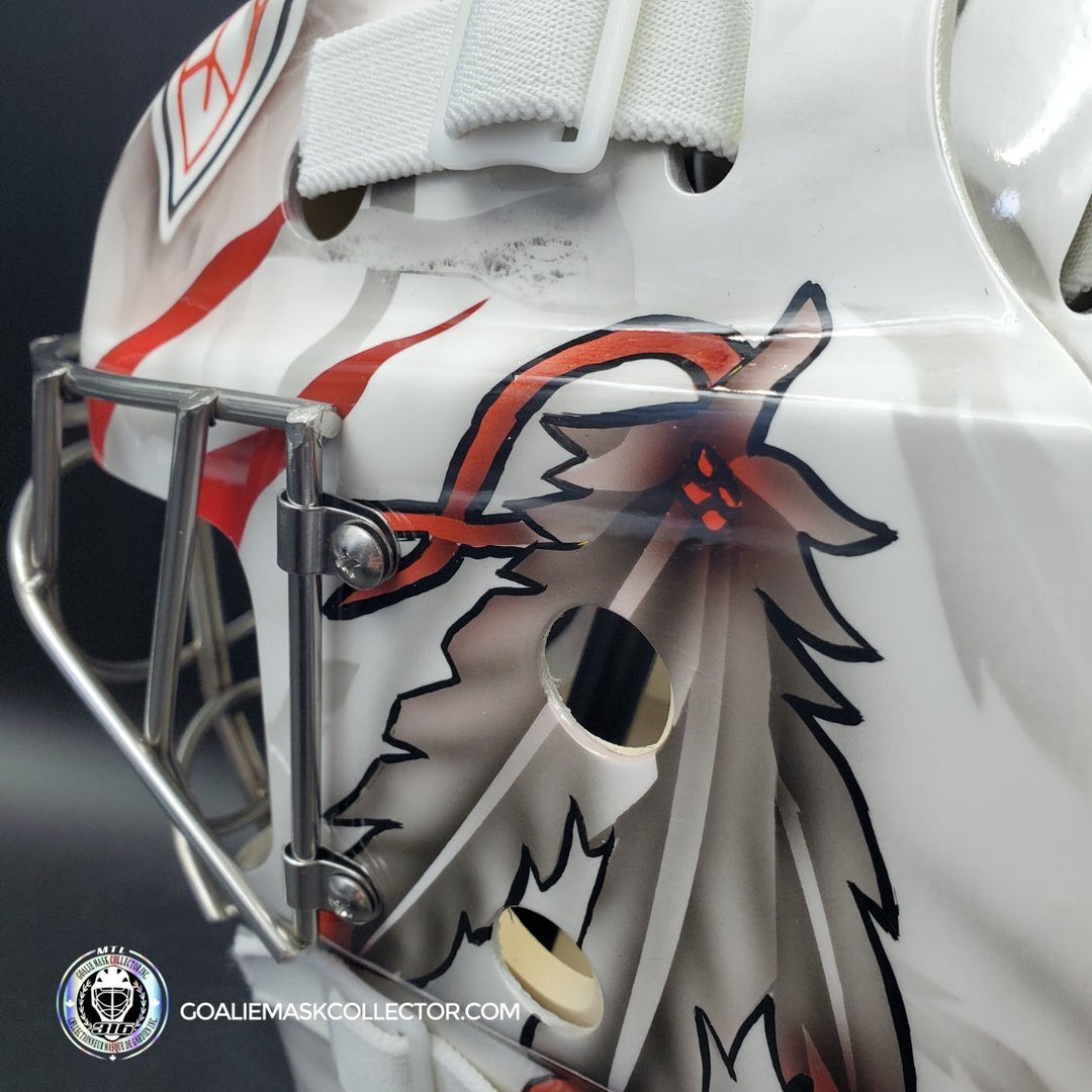 Corey Crawford Signed Goalie Mask White Chicago Tribute AS Edition