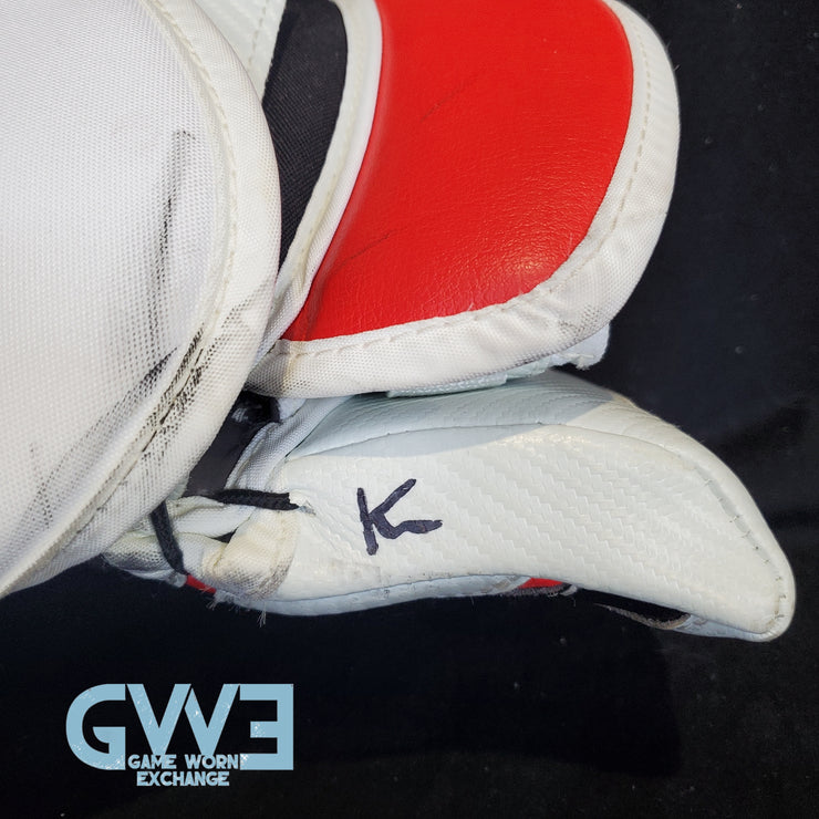 Craig Anderson Game Worn Used Goalie Glove And  Blocker 2014-15 Ottawa Senators