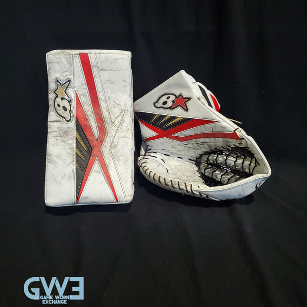 Craig Anderson Game Worn Used Goalie Glove And  Blocker 2014-15 Ottawa Senators
