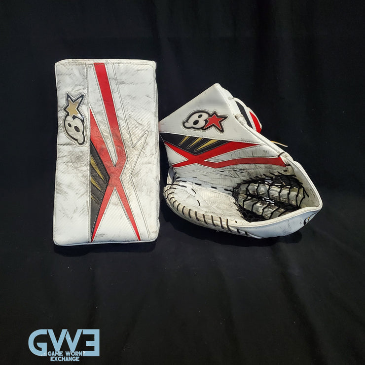 Craig Anderson Game Worn Used Goalie Glove And  Blocker 2014-15 Ottawa Senators