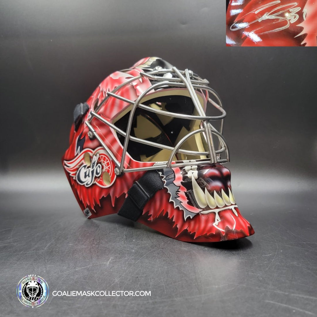 SUPER CACAO(NOSAWA論外) Autographed Mask. Curtis Joseph CUJO Signed Goalie Mask Detroit Mad Dog Signature