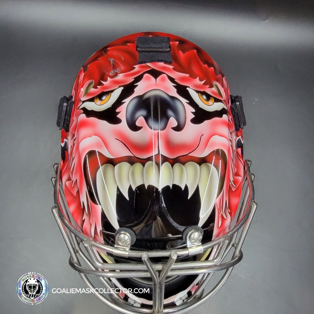Curtis Joseph CUJO Signed Goalie Mask Detroit Mad Dog Signature