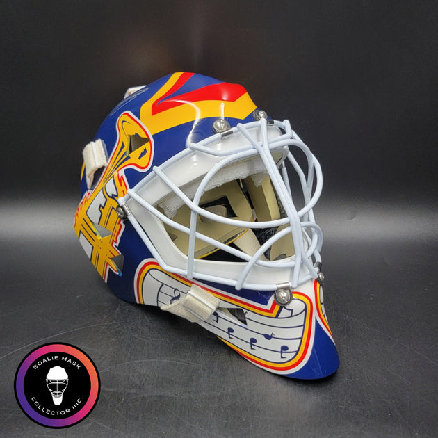 Curtis Joseph Cujo Signed Goalie Mask St. Louis Trumpet V1 Dark Blue S ...