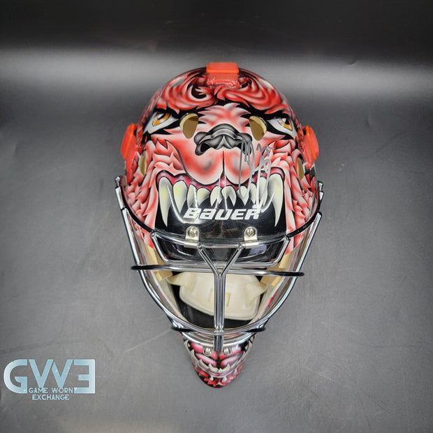 Curtis Joseph Game Issued Goalie Mask Detroit Red Wings Pro's Choice Dom Malerba 2002 Signed By Curtis Joseph - AS-01026