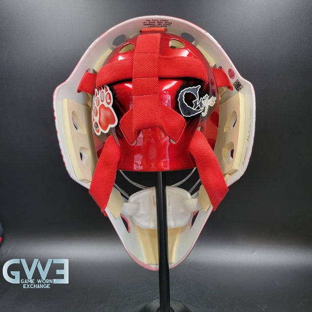 Curtis Joseph Game Issued Goalie Mask Detroit Red Wings Pro's Choice Dom Malerba 2002 Signed By Curtis Joseph - AS-01026