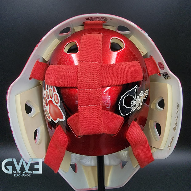 Curtis Joseph Game Issued Goalie Mask Detroit Red Wings Pro's Choice Dom Malerba 2002 Signed By Curtis Joseph - AS-01026