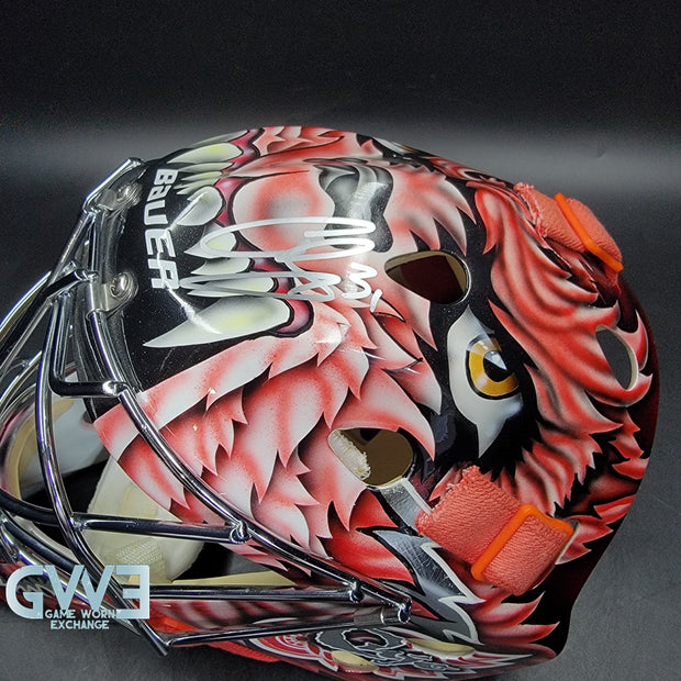 Curtis Joseph Game Issued Goalie Mask Detroit Red Wings Pro's Choice Dom Malerba 2002 Signed By Curtis Joseph - AS-01026