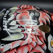 Curtis Joseph Game Issued Goalie Mask Detroit Red Wings Pro's Choice Dom Malerba 2002 Signed By Curtis Joseph - AS-01026