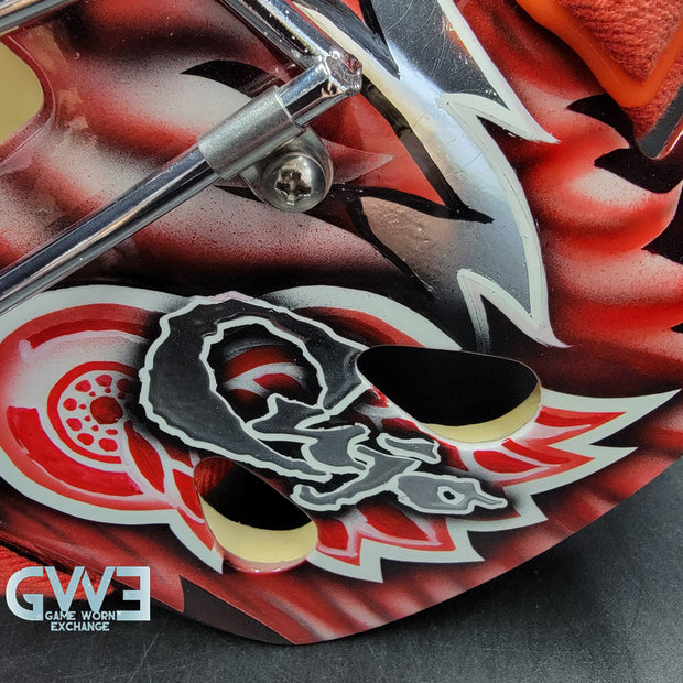 Curtis Joseph Game Issued Goalie Mask Detroit Red Wings Pro's Choice Dom Malerba 2002 Signed By Curtis Joseph - AS-01026