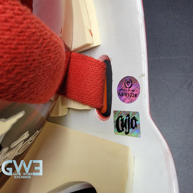 Curtis Joseph Game Issued Goalie Mask Detroit Red Wings Pro's Choice Dom Malerba 2002 Signed By Curtis Joseph - AS-01026