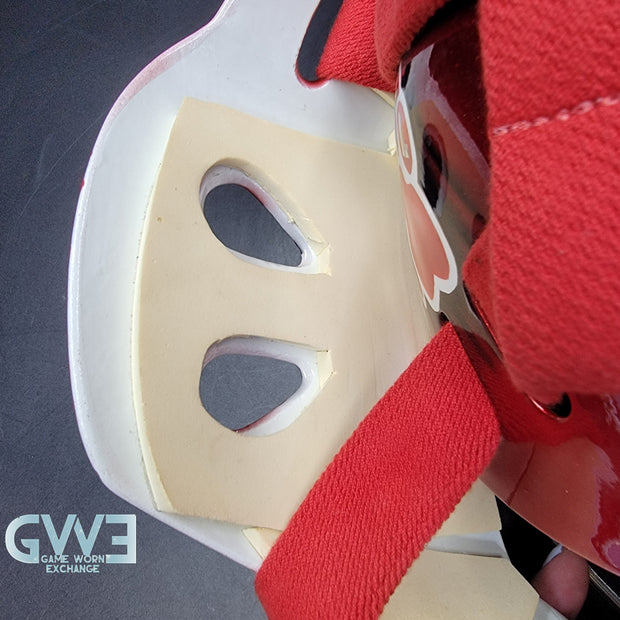 Curtis Joseph Game Issued Goalie Mask Detroit Red Wings Pro's Choice Dom Malerba 2002 Signed By Curtis Joseph - AS-01026