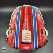 Custom Painted Goalie Mask: Chicago Cubs Classic Baseball Cards Joey Daccord Inspired Tribute