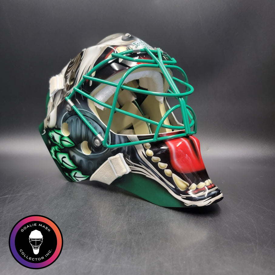 Custom Painted Goalie Mask: Trash Panda NYC Department of Sanitation