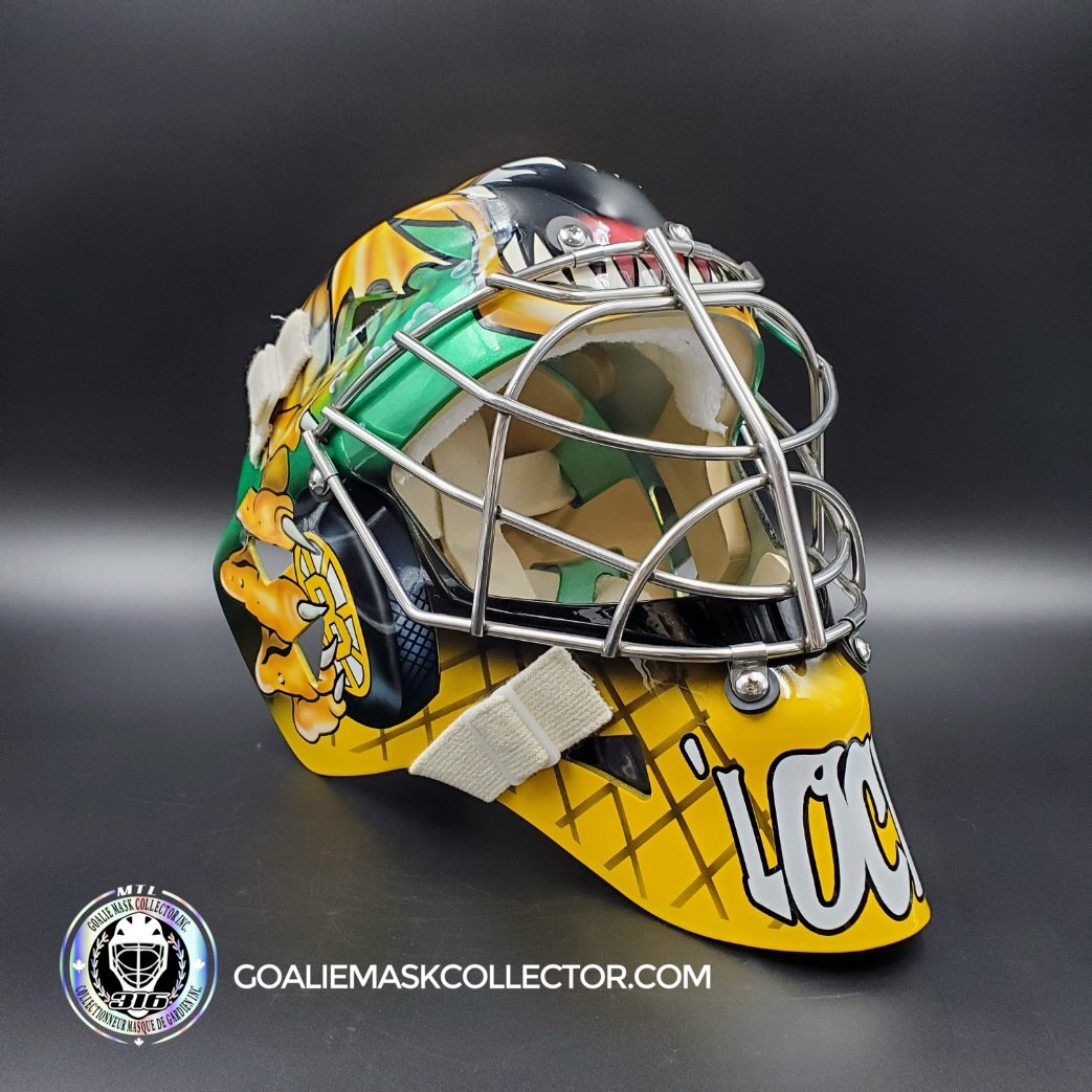 Blaine Lacher Goalie Mask Unsigned Boston Inspired. Goalie Mask Collector.