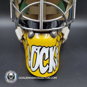 Custom Painted Goalie Mask: Blaine Lacher Goalie Mask Unsigned Boston Inspired