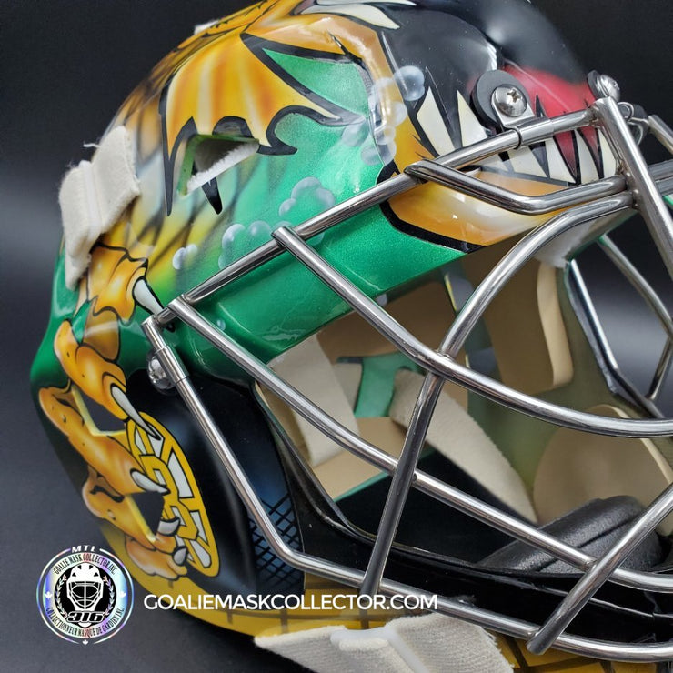 Custom Painted Goalie Mask: Blaine Lacher Goalie Mask Unsigned Boston Inspired