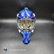 Custom Painted Goalie Mask: CED Corporate Business Logo