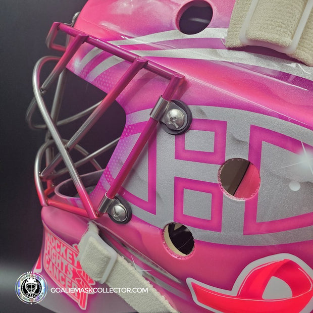 Carey Price Inspired Goalie Mask 2017 Montreal NHL 100 PINK & Silver "Hockey Fights Cancer" Signature Edition Autographed Tribute