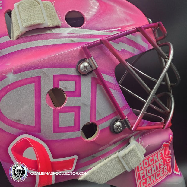 Carey Price Inspired Goalie Mask 2017 Montreal NHL 100 PINK & Silver "Hockey Fights Cancer" Signature Edition Autographed Tribute