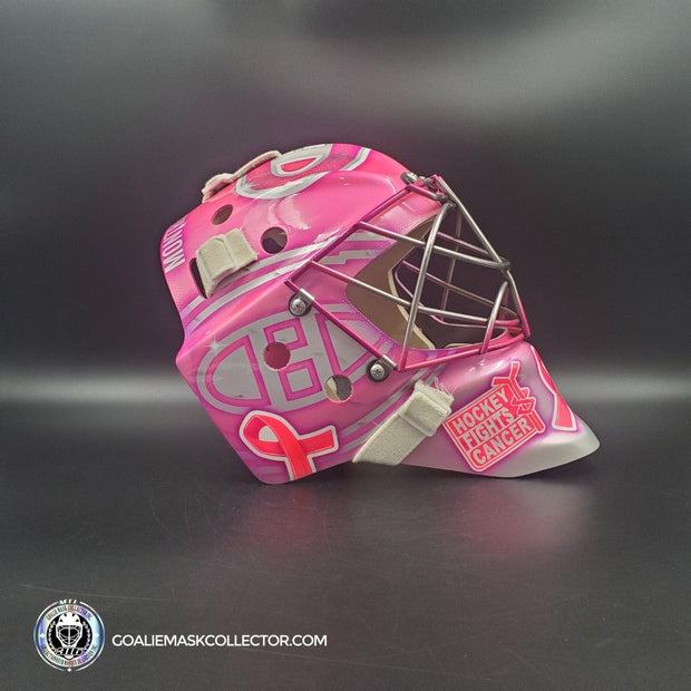 Carey Price Inspired Goalie Mask 2017 Montreal NHL 100 PINK & Silver "Hockey Fights Cancer" Signature Edition Autographed Tribute