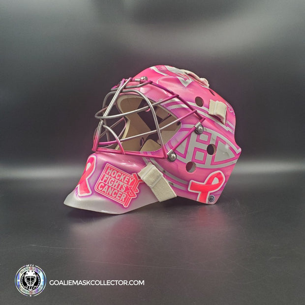 Carey Price Inspired Goalie Mask 2017 Montreal NHL 100 PINK & Silver "Hockey Fights Cancer" Signature Edition Autographed Tribute
