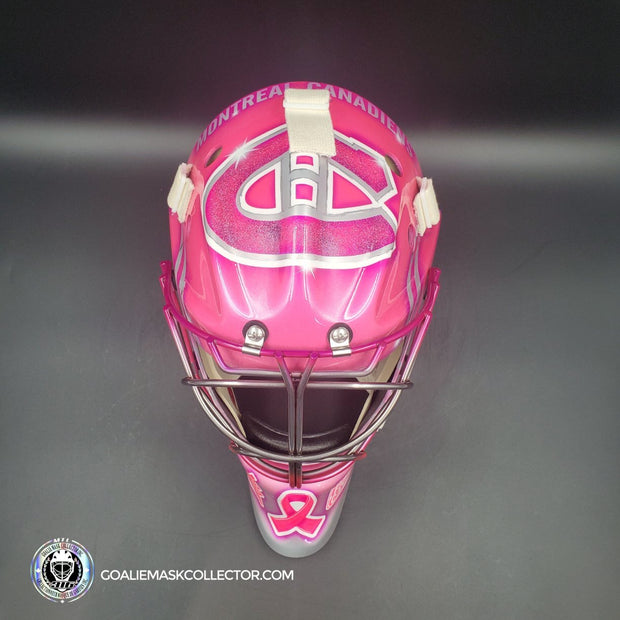 Carey Price Inspired Goalie Mask 2017 Montreal NHL 100 PINK & Silver "Hockey Fights Cancer" Signature Edition Autographed Tribute