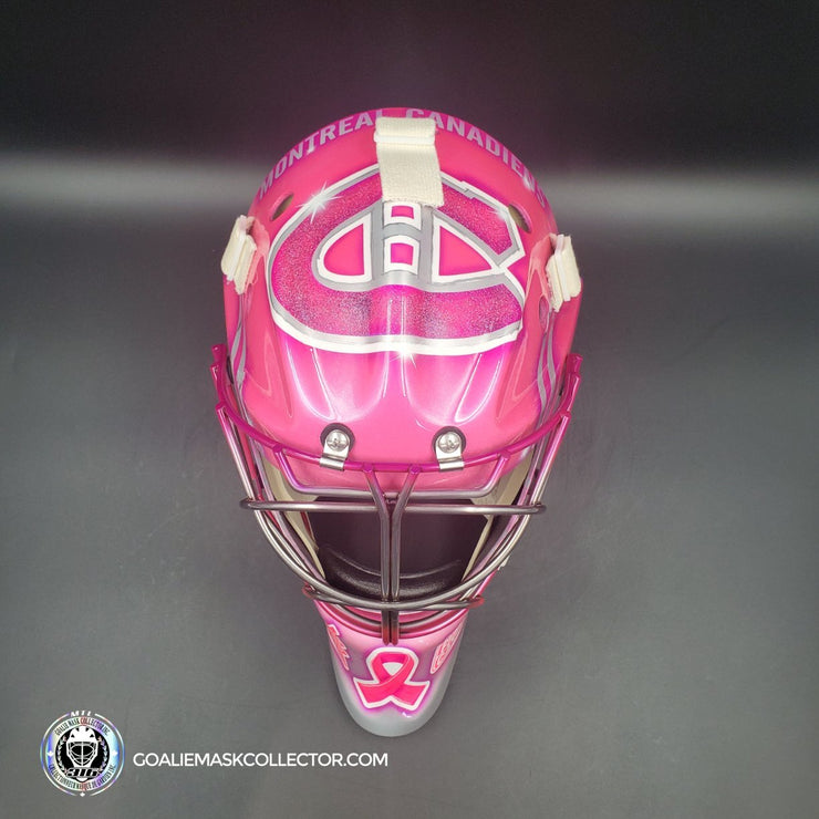 Carey Price Inspired Goalie Mask 2017 Montreal NHL 100 PINK & Silver "Hockey Fights Cancer" Signature Edition Autographed Tribute
