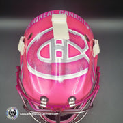 Carey Price Inspired Goalie Mask 2017 Montreal NHL 100 PINK & Silver "Hockey Fights Cancer" Signature Edition Autographed Tribute