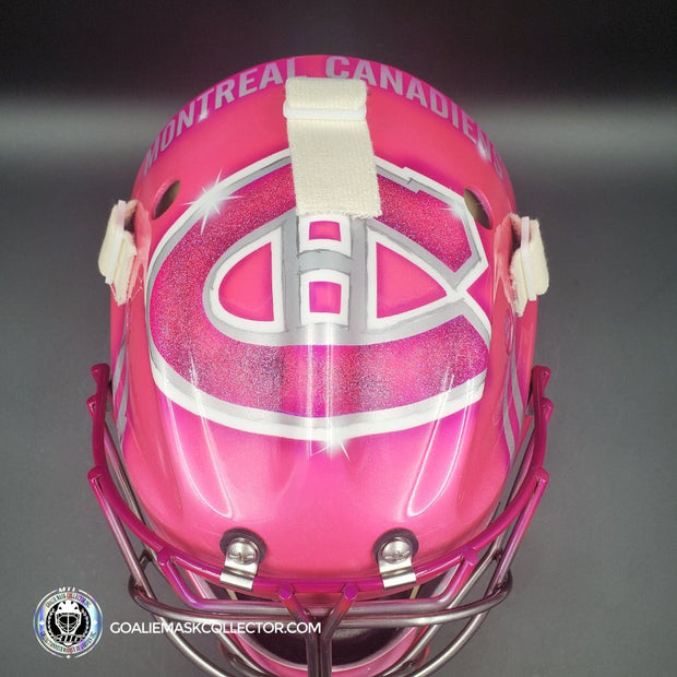Carey Price Inspired Goalie Mask 2017 Montreal NHL 100 PINK & Silver "Hockey Fights Cancer" Signature Edition Autographed Tribute