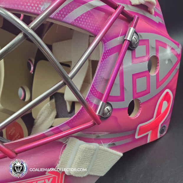 Carey Price Inspired Goalie Mask 2017 Montreal NHL 100 PINK & Silver "Hockey Fights Cancer" Signature Edition Autographed Tribute