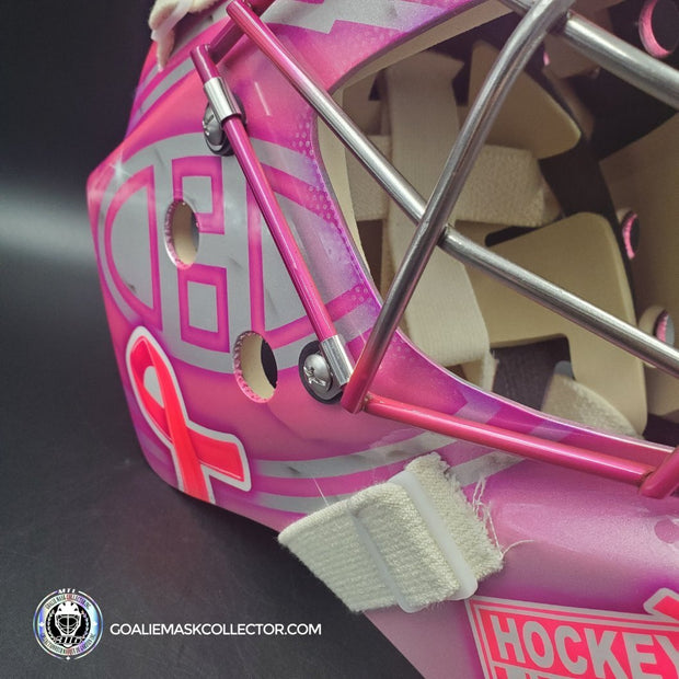 Carey Price Inspired Goalie Mask 2017 Montreal NHL 100 PINK & Silver "Hockey Fights Cancer" Signature Edition Autographed Tribute