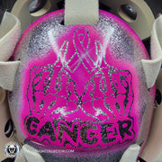 Custom Painted Goalie Mask: Carey Price Inspired Goalie Mask V2 "F'ck Cancer" Pink Glitter Tribute
