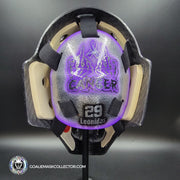 Custom Painted Goalie Mask: Carey Price Inspired Goalie Mask V3 "F'ck Cancer" Purple Panthers Glitter Tribute