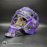 Custom Painted Goalie Mask: Carey Price Inspired Goalie Mask V3 "F'ck Cancer" Purple Panthers Glitter Tribute