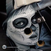 Custom Painted Goalie Mask: Dia de los Muertos - Day of The Dead V2