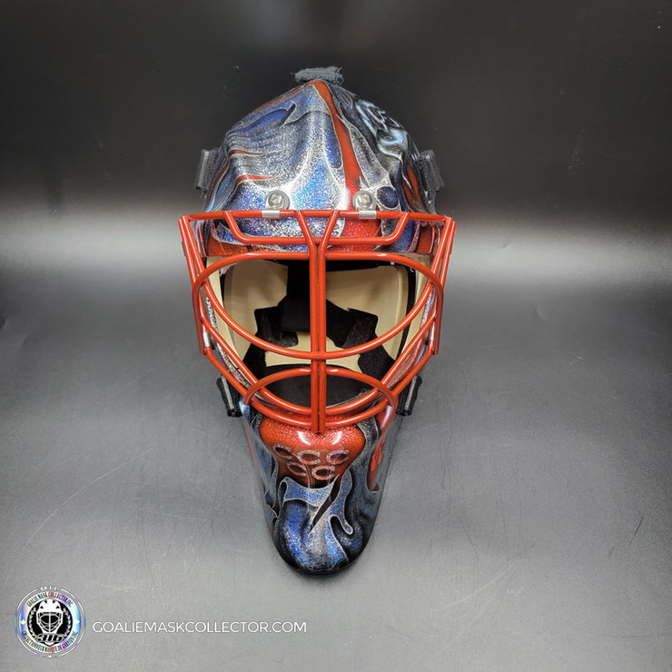 Custom Painted Goalie Mask: Joseph Woll Goalie Mask Unsigned Montreal Canadiens 2023 Toronto Complex Eagle V1 Tribute