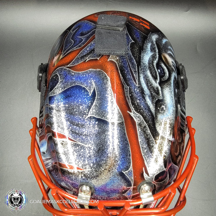 Custom Painted Goalie Mask: Joseph Woll Goalie Mask Unsigned Montreal Canadiens 2023 Toronto Complex Eagle V1 Tribute