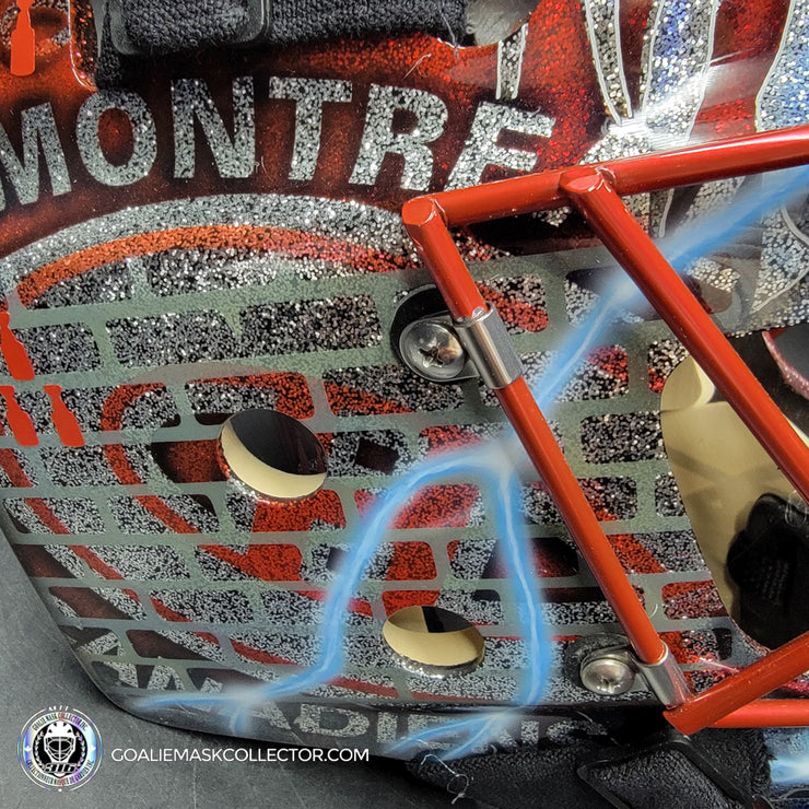 Custom Painted Goalie Mask: Joseph Woll Goalie Mask Unsigned Montreal Canadiens 2023 Toronto Complex Eagle V1 Tribute