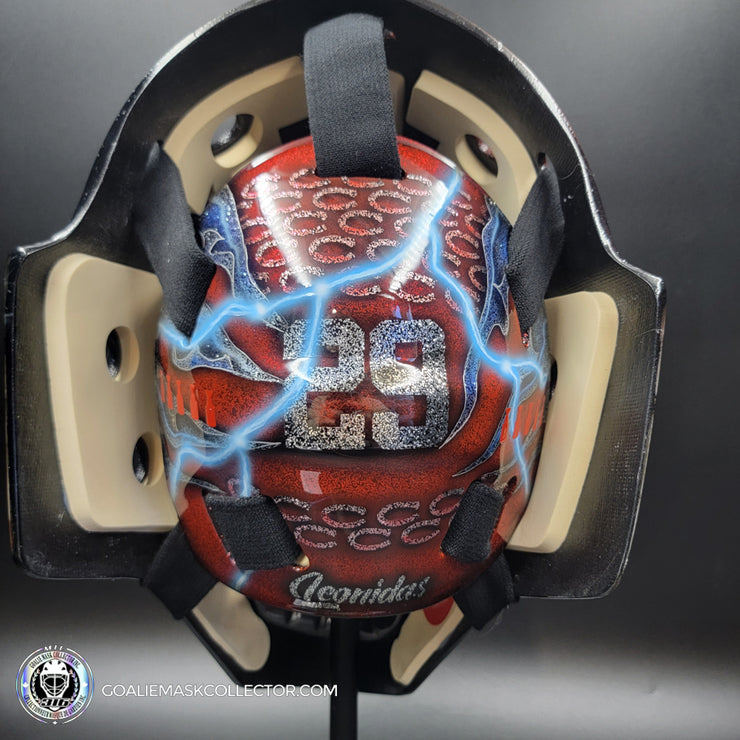 Custom Painted Goalie Mask: Joseph Woll Goalie Mask Unsigned Montreal Canadiens 2023 Toronto Complex Eagle V1 Tribute