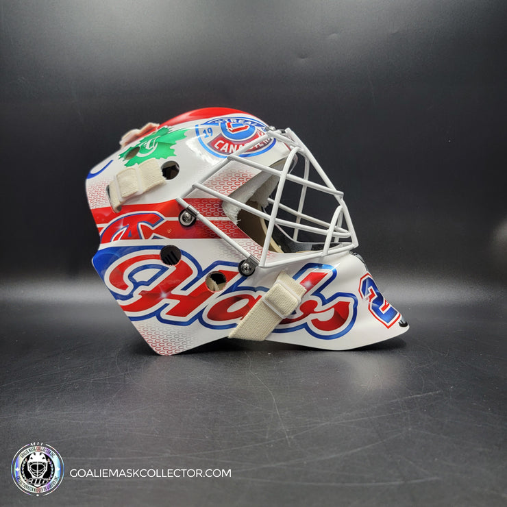 Custom Painted Goalie Mask: Montreal Canadiens All Historical Logos