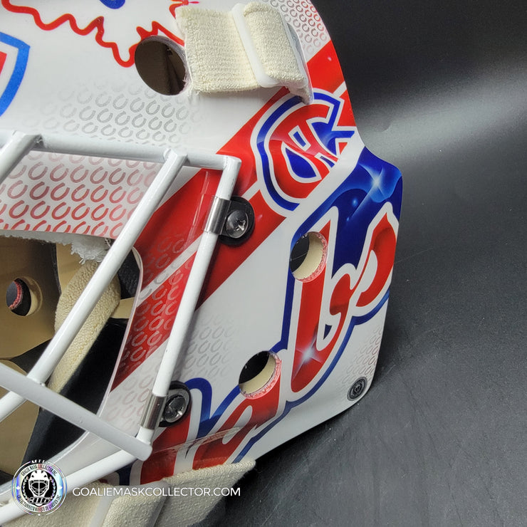 Custom Painted Goalie Mask: Montreal Canadiens All Historical Logos
