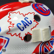 Custom Painted Goalie Mask: Montreal Canadiens All Historical Logos