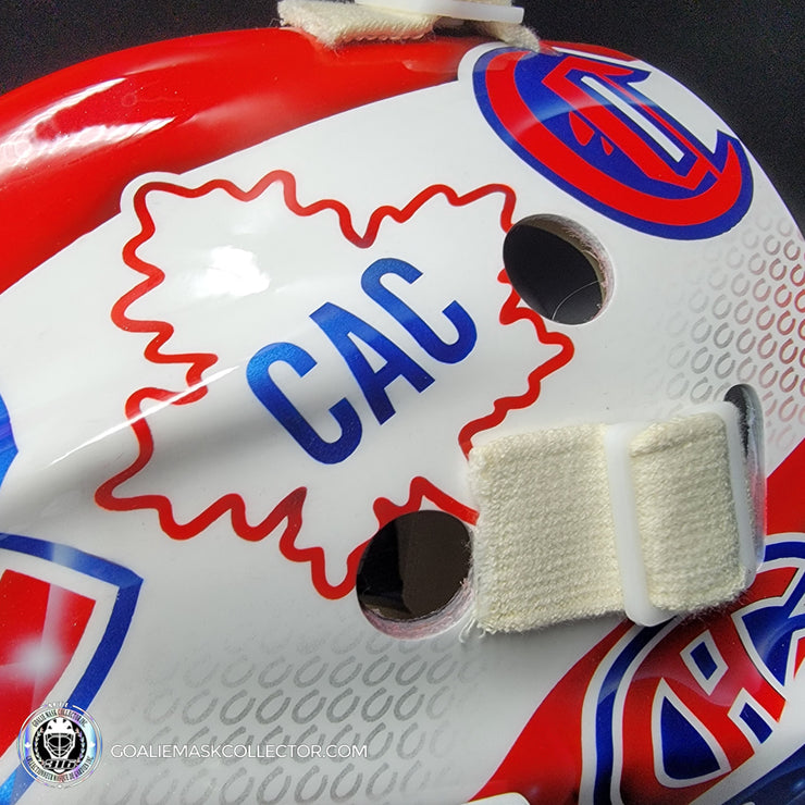 Custom Painted Goalie Mask: Montreal Canadiens All Historical Logos